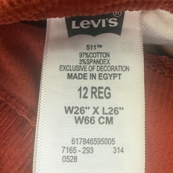 Vintage Levi's 511 Corduroy Slim Fit - Picture 5 of 5